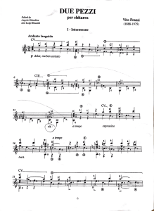 DUE PEZZI per chitarra de Vito Frazzi: Intermezzo