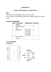 Experiment 7: Shift Registers with D Flip Flops