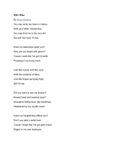 Still I Rise by Maya Angelou