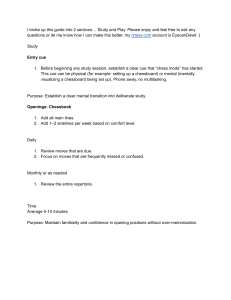 Chess Study & Play Guide: Structured Routines for Improvement