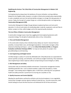 Construction Management in Civil Engineering