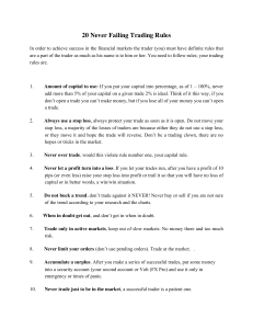 20 Never Failing Trading Rules for Success