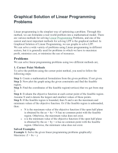 Graphical Solution of Linear Programming Problems