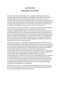 Wer? Wie? Was? Kleiner Guide zu Fachschaften