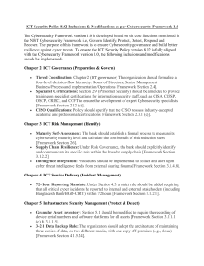 ICT Security Policy Modifications per Cybersecurity Framework