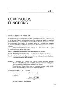 Continuous Functions: Calculus Problem Setup Guide