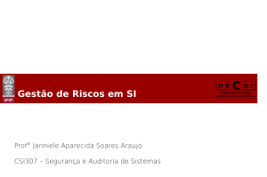 Gest&atilde;o de Riscos em SI: Curso de Seguran&ccedil;a e Auditoria