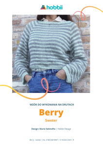 Wz&oacute;r na sweter Berry - Hobbii