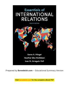 Essentials of International Relations Summary