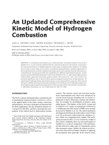 Updated Kinetic Model of Hydrogen Combustion