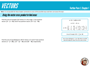 Vectors Chapter 1: Cross Product for Areas | Further Pure 1