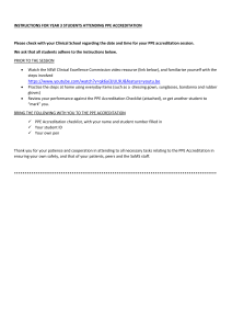PPE Accreditation Instructions for Year 3 Students