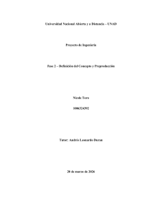 Proyecto Universitario: Definici&oacute;n y Preproducci&oacute;n de Videojuego