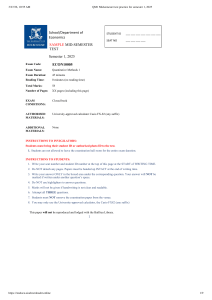 QM1 Midsemester Test Practice 2025 Sample