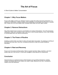 The Art of Focus: A Short Guide to Better Concentration