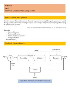 Feedback Control System Components Lab 1