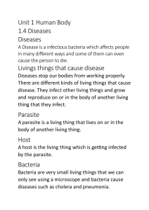 Unit 1.4 Diseases: Human Body