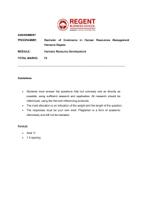 HRD Assignment: Employee Training & Career Development