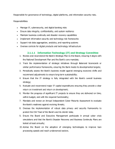 IT and Strategy Committee Governance: Risk Management & Cybersecurity