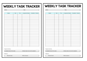 Weekly Task Tracker for Students