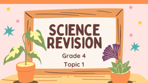 Grade 4 Science Revision: Bones, Skeletons & Germs