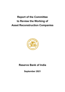 RBI Report on Asset Reconstruction Companies 2021