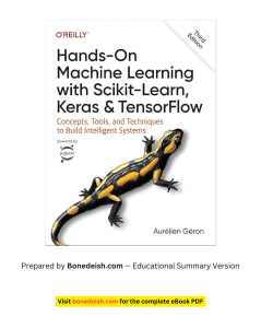Hands-On Machine Learning with Scikit-Learn, Keras & TensorFlow 3rd Ed Summary