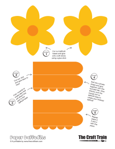 Paper Daffodil Craft Tutorial