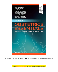 Gabbe's Obstetrics Essentials: Normal & Problem Pregnancies Summary
