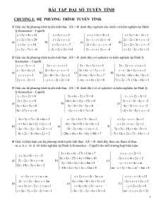 Ejercicios de &Aacute;lgebra Lineal: Sistemas de Ecuaciones Lineales