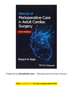 Manual of Perioperative Care in Adult Cardiac Surgery Summary