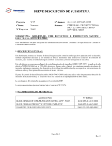 Descripci&oacute;n del Subsistema de Detecci&oacute;n y Protecci&oacute;n contra Incendios
