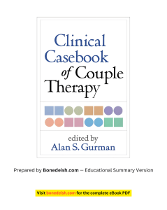 Clinical Casebook of Couple Therapy Summary