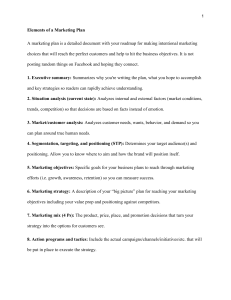 Elements of a Marketing Plan: Key Components Explained