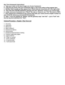 Criminal Procedure Chapter 1 Key Terms Homework Instructions