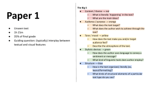 Paper 1: Text & Visual Analysis Study Guide