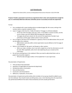 Lab Notebook Guidelines for Neuroscience Experiments