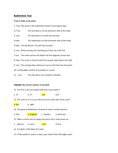 Badminton Test: Rules, Terms, and Quiz Questions