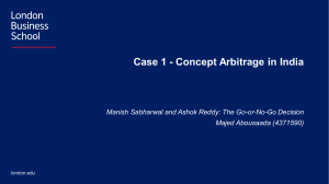 Concept Arbitrage in India: Business Case Study