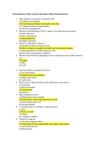 Data Science Fundamentals Quiz