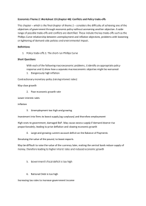 Economics Worksheet: Conflicts and Policy Trade-offs