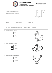 Kindergarten 3 Science Midterm Exam 2025-2026