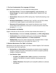 Organic Chemistry Fundamentals Study Guide