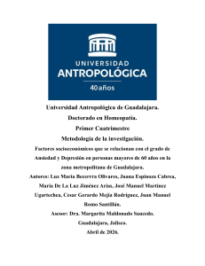 Factores Socioecon&oacute;micos y Salud Mental en Adultos Mayores: Un Estudio en Guadalajara