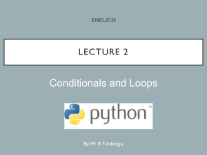 Conferencia 2: Condicionales y Bucles en Python