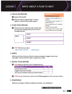 Lesson 5: Write About a Plan to Meet