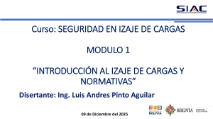 Curso Seguridad en Izaje de Cargas - M&oacute;dulo 1