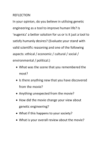 Genetic Engineering Reflection Questions