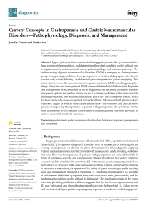 Gastroparesis and Gastric Neuromuscular Disorders: Pathophysiology, Diagnosis, Management