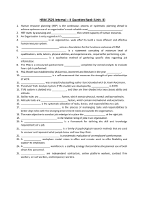 HRM 2526 Question Bank Unit II